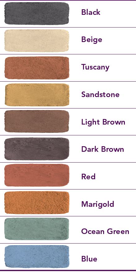 Rainbow Cement Color Chart