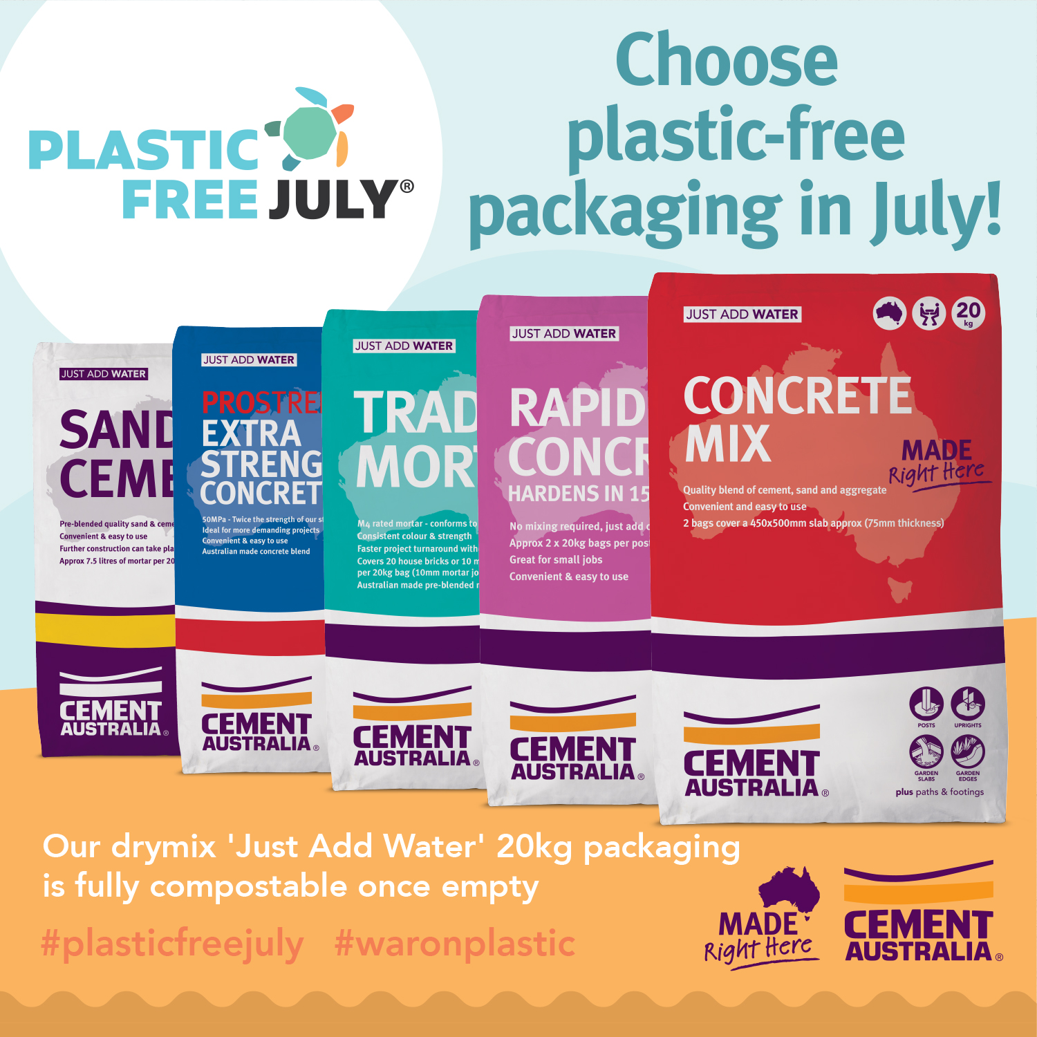 PLASTIC FREE JULY- Cement Australia chooses paper over plastic