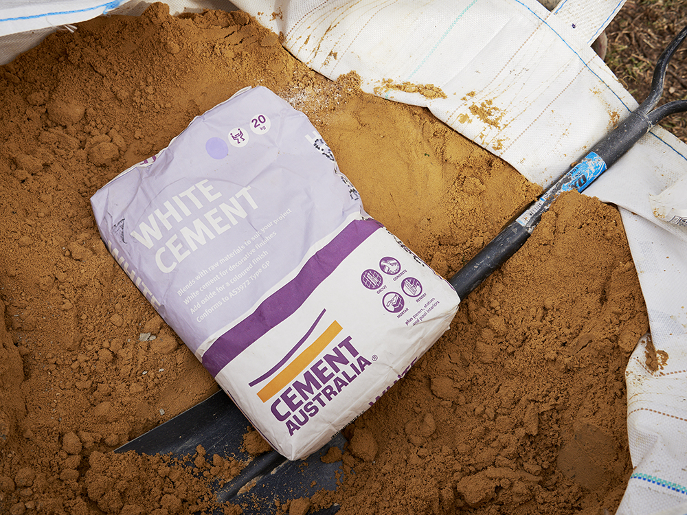 white cement bag